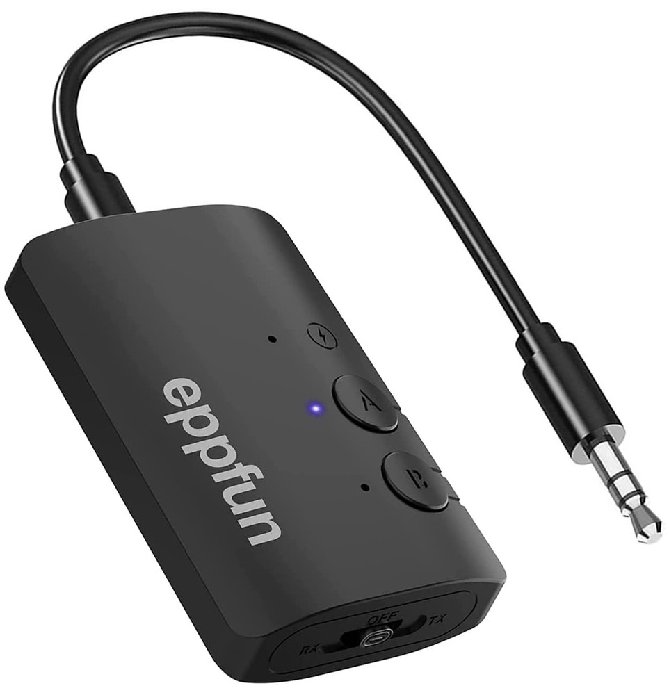 Bluetooth 5.2 Transmitter Receiver, Noise Cancelling 3.5mm AUX Bluetooth Car ...