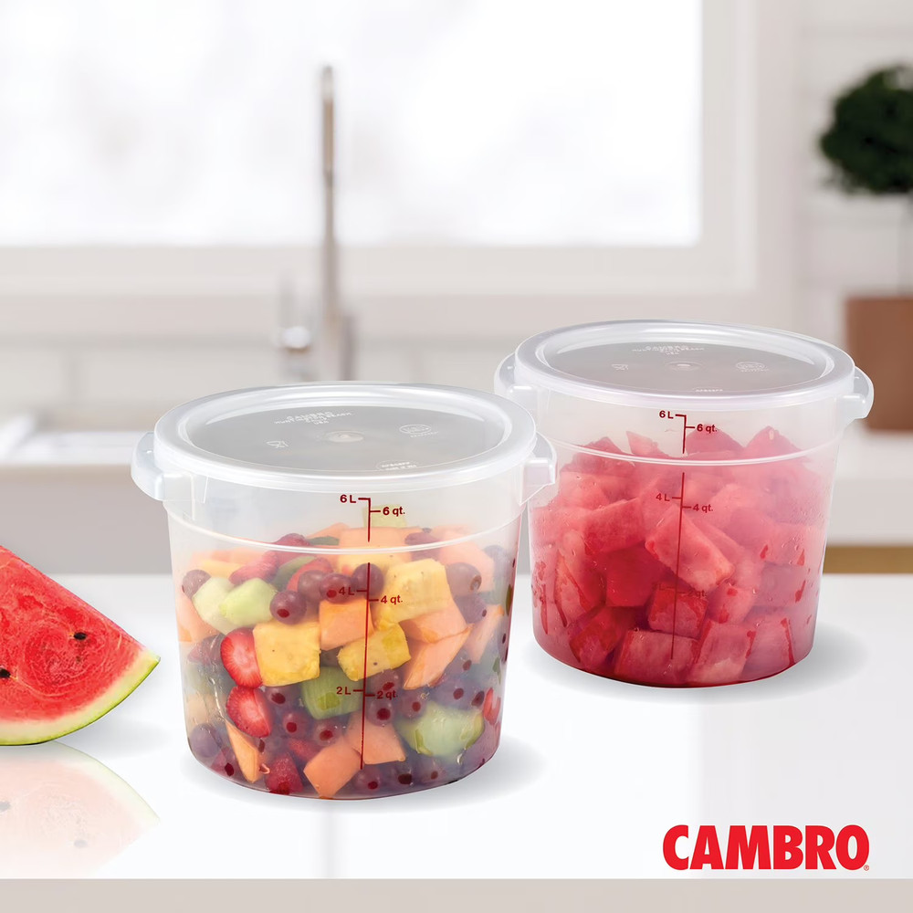 Cambro Round Translucent Container with Lid (6 qt., 2 pk.)