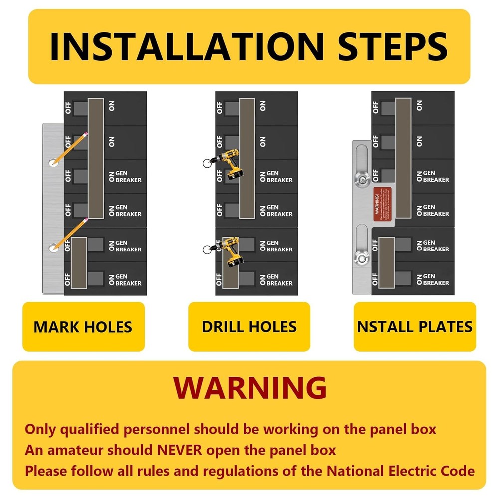 Generator Interlock Kit Compatible with Square D Generator Interlock Kit for Hom