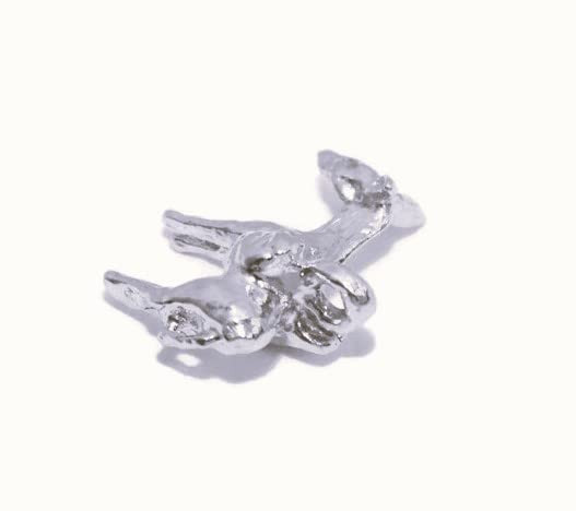 Tiny Donkey Pendant Charm .925 Sterling Silver