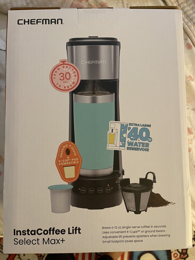 Chefman Instacoffee Lift Select Max+ Single Serve Coffee Maker RJ14-IC-LR
