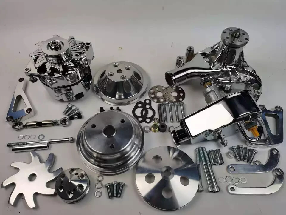 Small Block Chevy 350 400 V Belt Kit Alternator Power Steering Long Water Pump