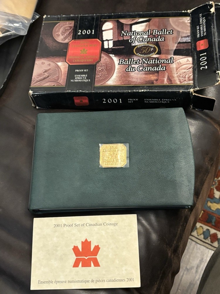 2001 CANADA SILVER PROOF SET … 1.75 ASW with box book & coa
