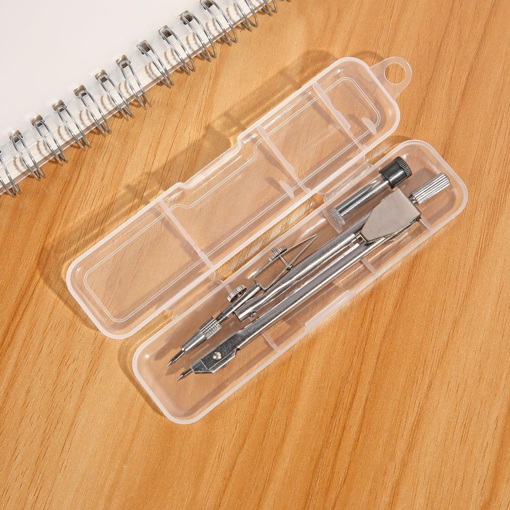 Protractor and Compass Set, Protractor, Silver