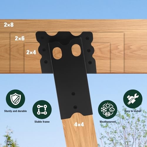 Deer Stand Brackets 4pcs,Outdoor 4"x 4" Compound Angle Bracket,Multi-Use
