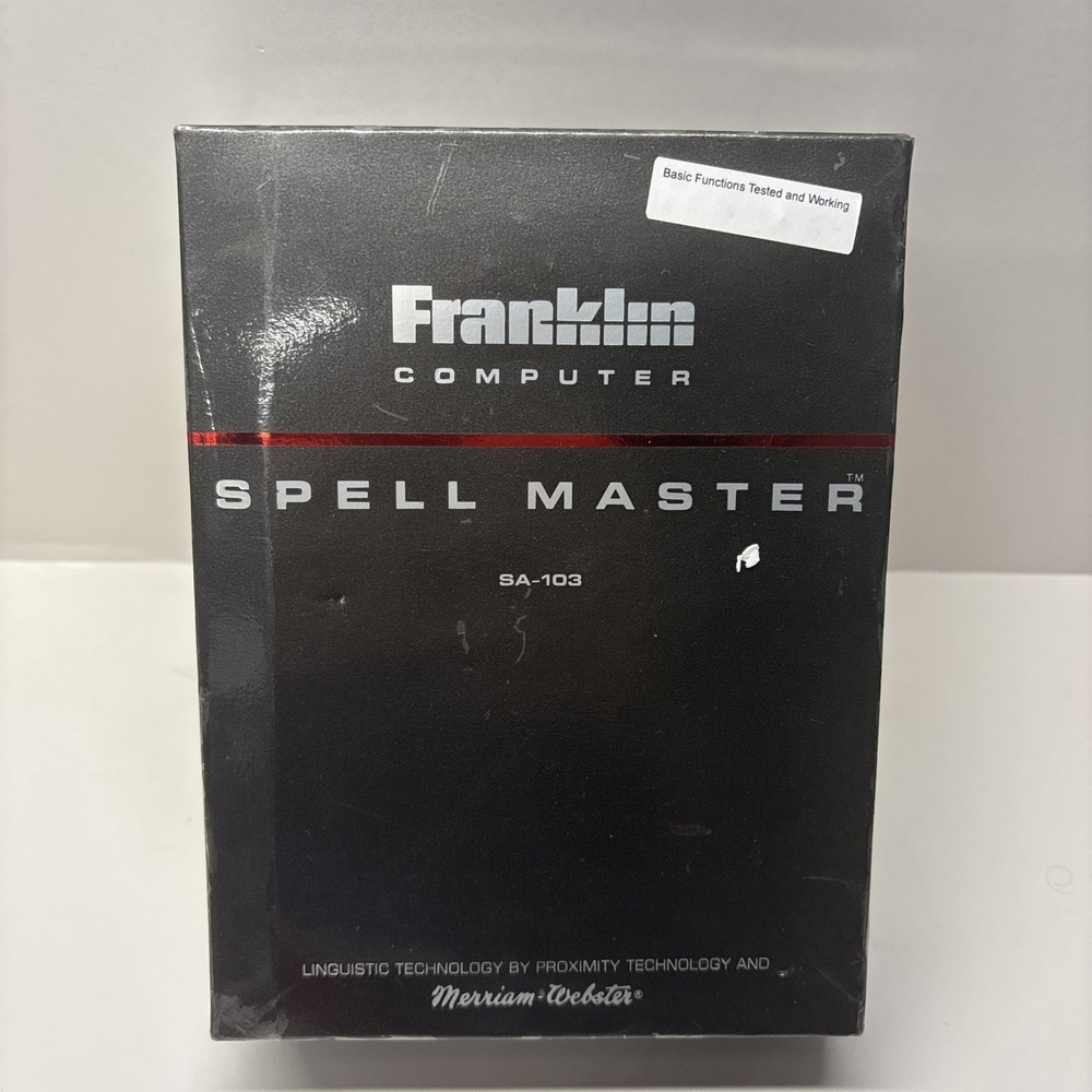 FRANKLIN COMPUTER SPELL MASTER MODEL SA-103 ELECTRONIC SPELLER (TESTED & WORKS)