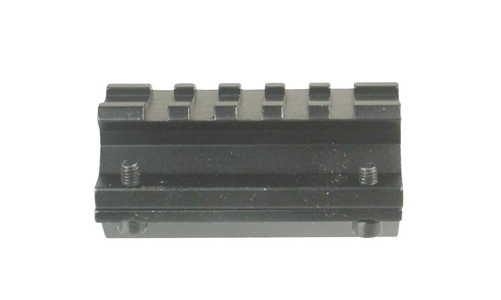 Large Type Universal Single-rail Barrel Mount, 5 Slots, Aluminum Anodized Black