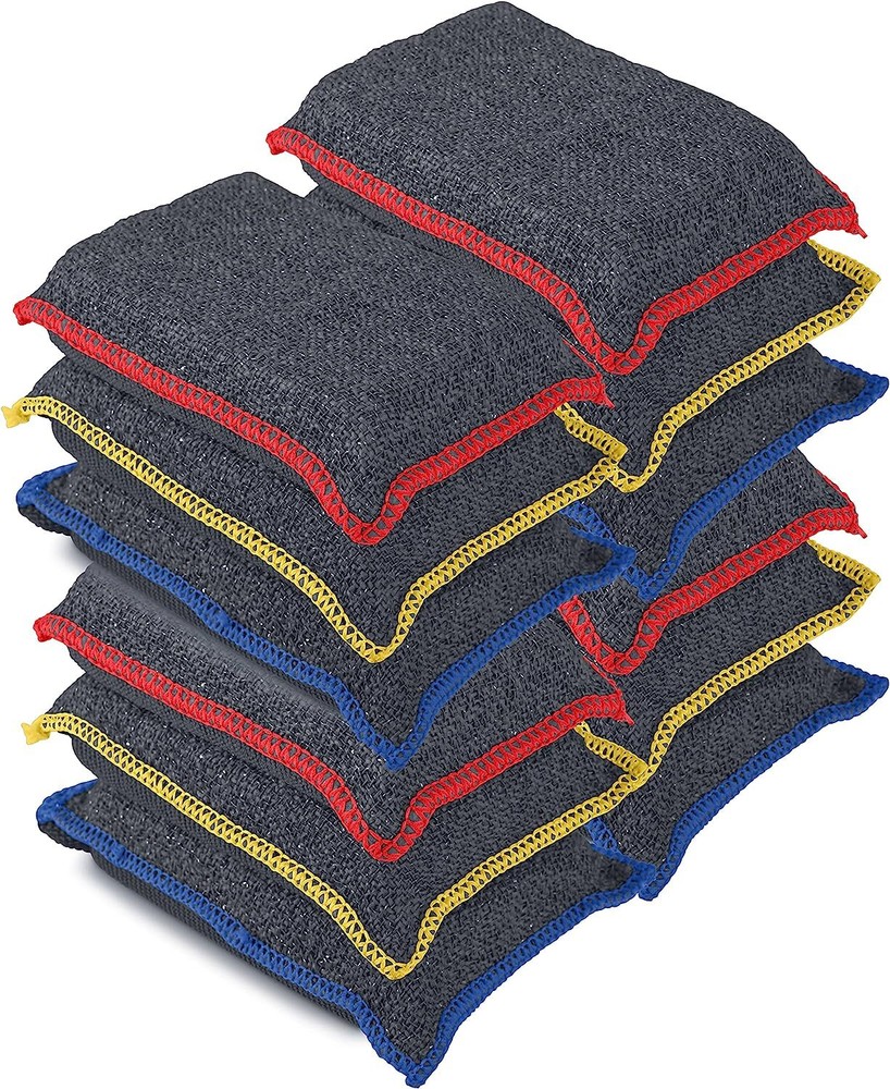 Superio Miracle Microfiber Sponge for Kitchen Onyx Grey 12 pc with colored edge