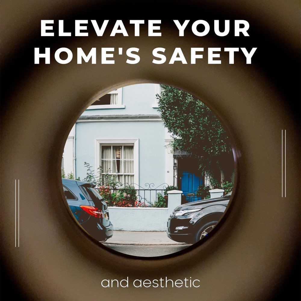 2 Pack Peephole for Front Door 200 Degree Wide Angle Viewer Security Drill Bit