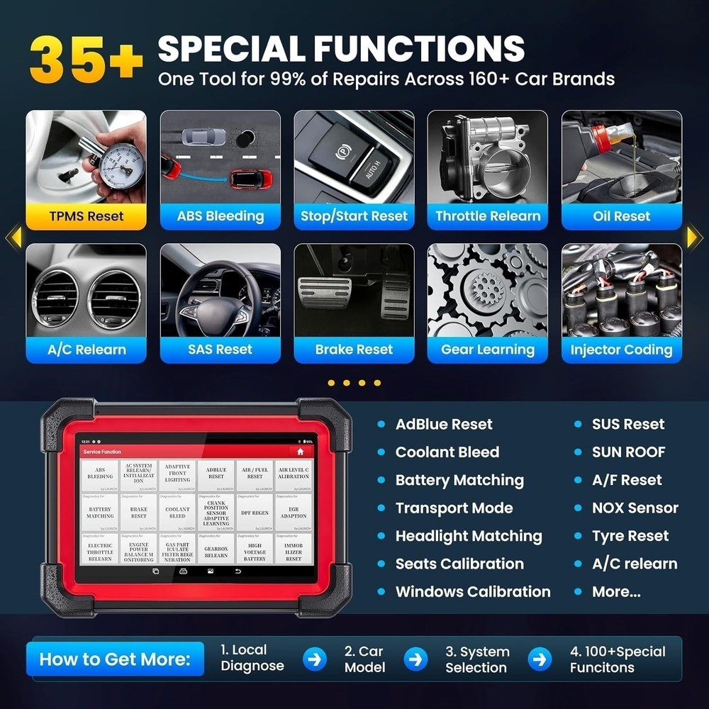 LAUNCH X431 CRP919EBT Elite Car Bidirectional Diagnostic Scanner Tool Key Coding