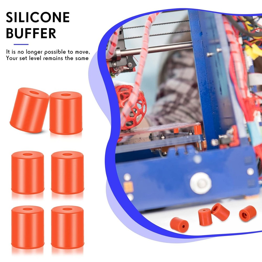 12 Pcs 3D Printer Heatbed Parts Silicone Leveling Solid Bed Mount Heat...