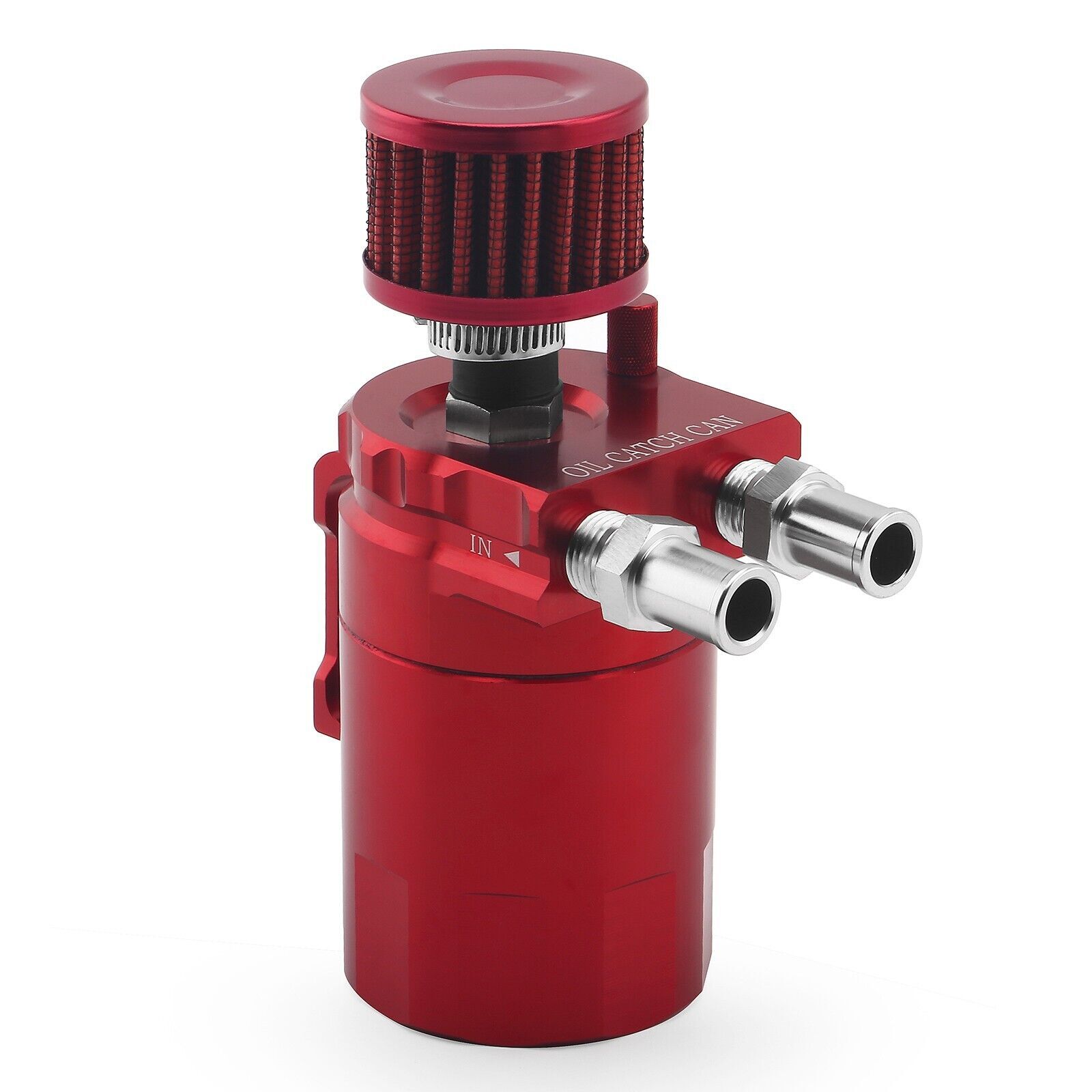 Oil Catch Can Kit Reservoir Baffled Tank with Breather Filter Universal Aluminum