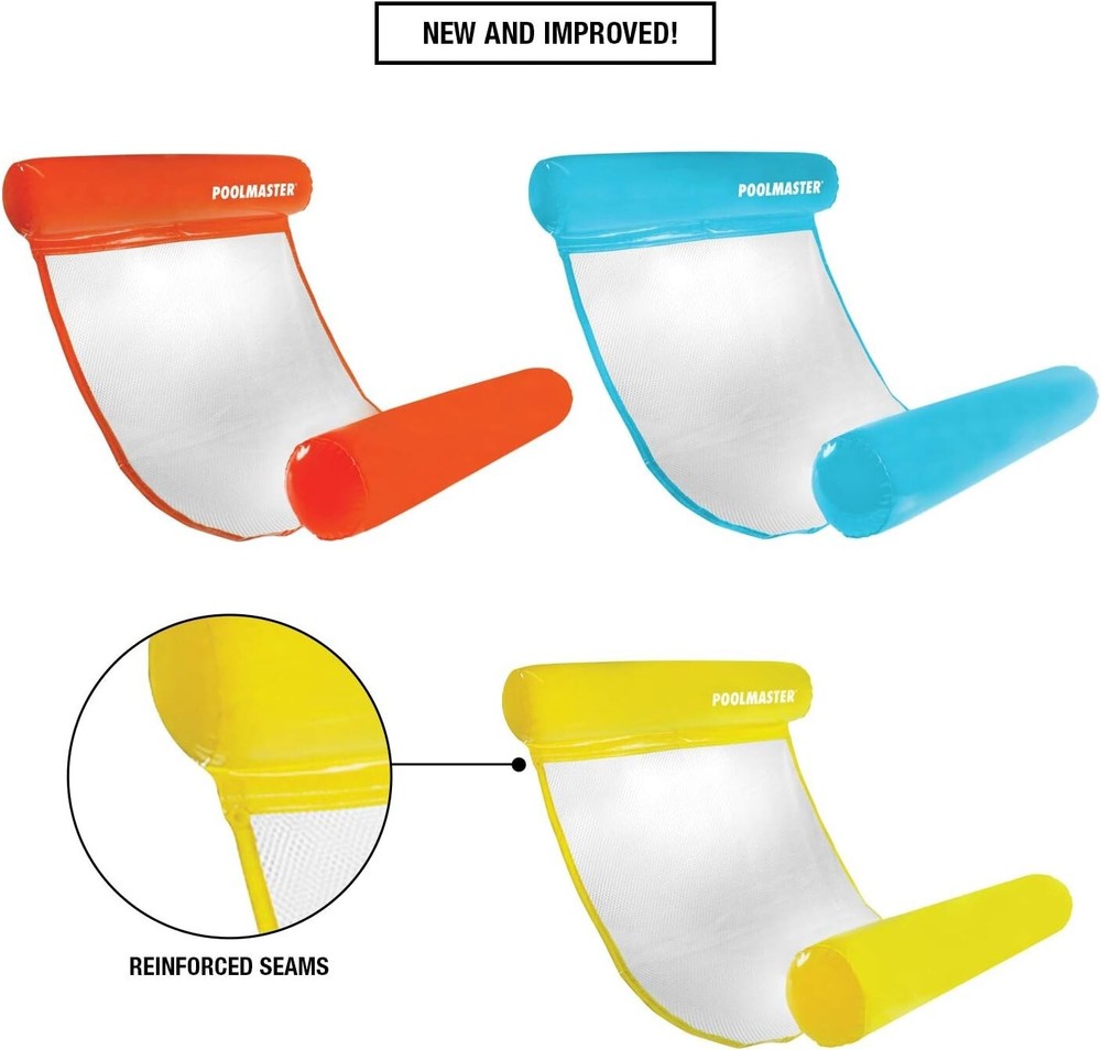 Poolmaster Vinyl Water Hammock, Yellow 2Pack