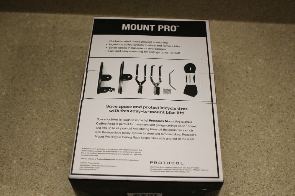 Protocol Bicycle Ceiling Rack Mount Pro Easy Fast Mounting 5421 Z1