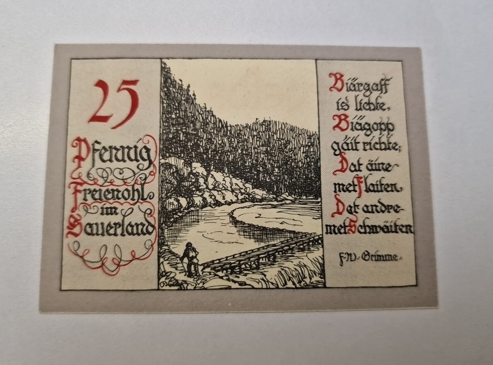 25 PFENNIG   Excellent Condition Old BANKNOTE Germany