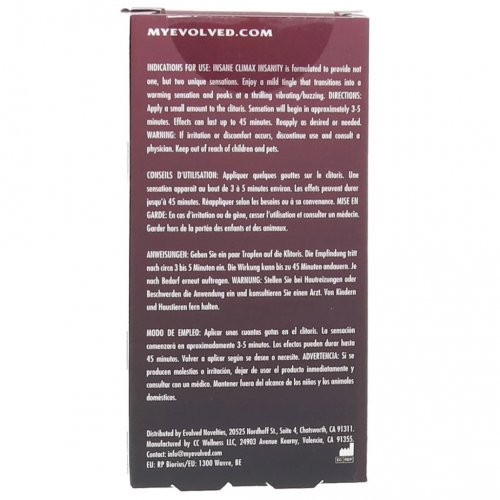 Evolved Insane Clit Climax Insanity Gel - 0.34oz