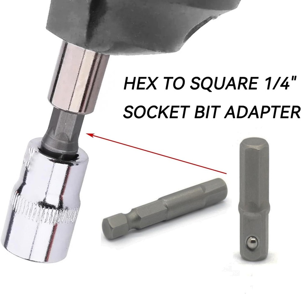 1/4 hex to socket adapter,Hex Square 1/4"" Socket Bit inch