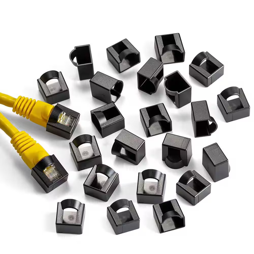 Click On/Lockable RJ45 Plug Protector Cat5E/Cat6/Cat6A/Cat7/Cat8 Ethernet Head D