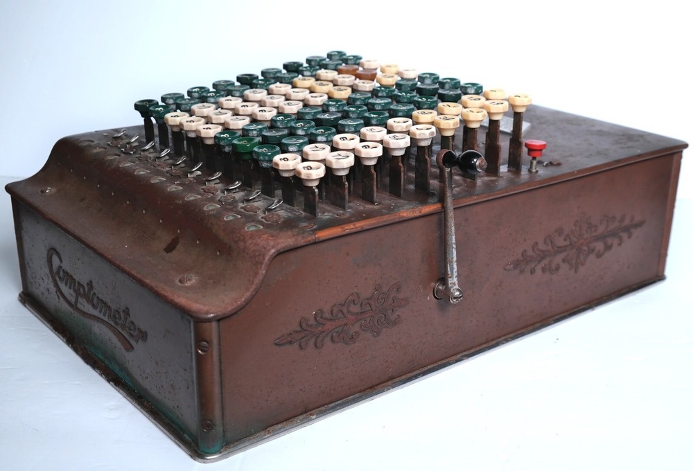Vintage Comptometer Adding Calculator Machine Felt & Tarrant mfg Co Chicago
