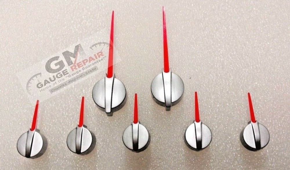 Speedometer Gauge Cluster Needle Set Satin with Red Pointer Custom GM 2003-2013