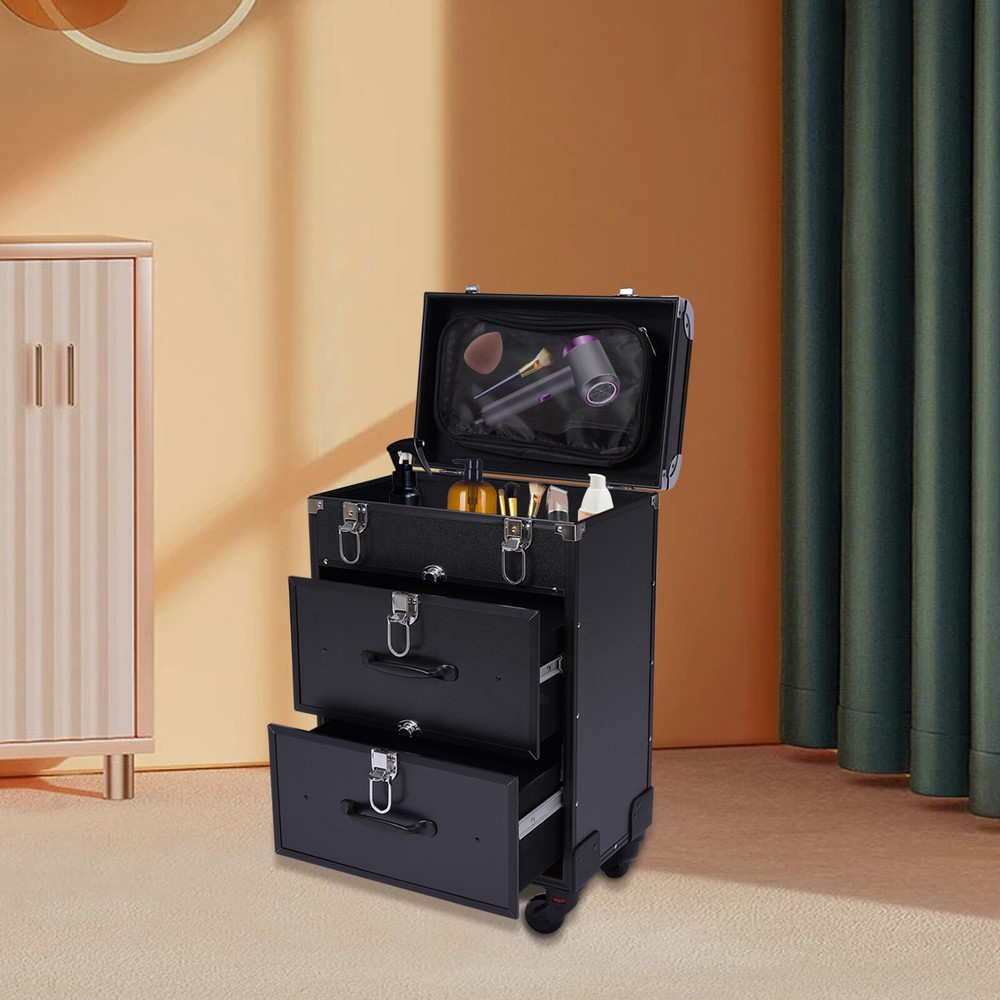 Profession Rolling Makeup Drawer Case Cosmetic Trolley Makeup Storage Organizer