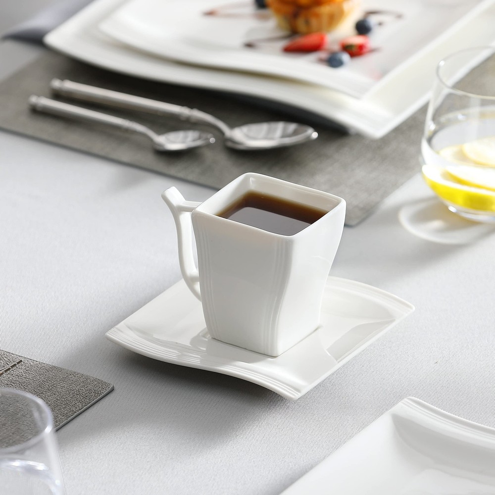 MALACASA Ivory White Dinnerware Sets, 30 Piece(Service for 6),