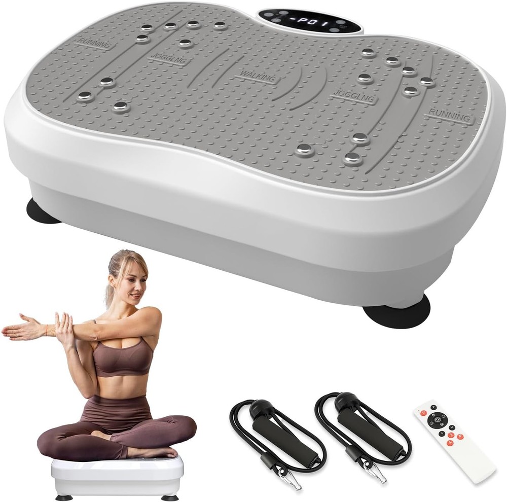 Curved Vibration Plate Exercise Machine with Magnetic , Lymphatic Dr...