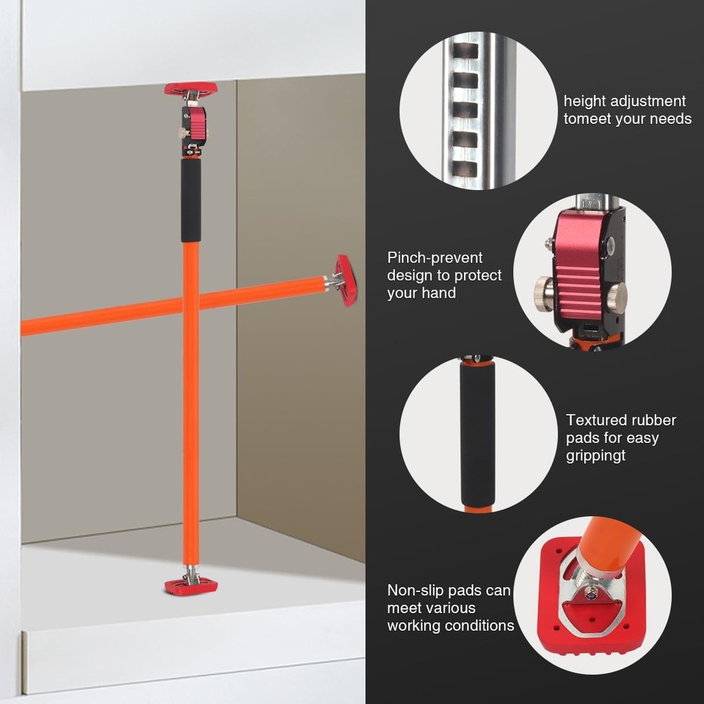 Adjustable Support Pole 2-Pack Telescopic Rod 35-63in Construction Ceiling