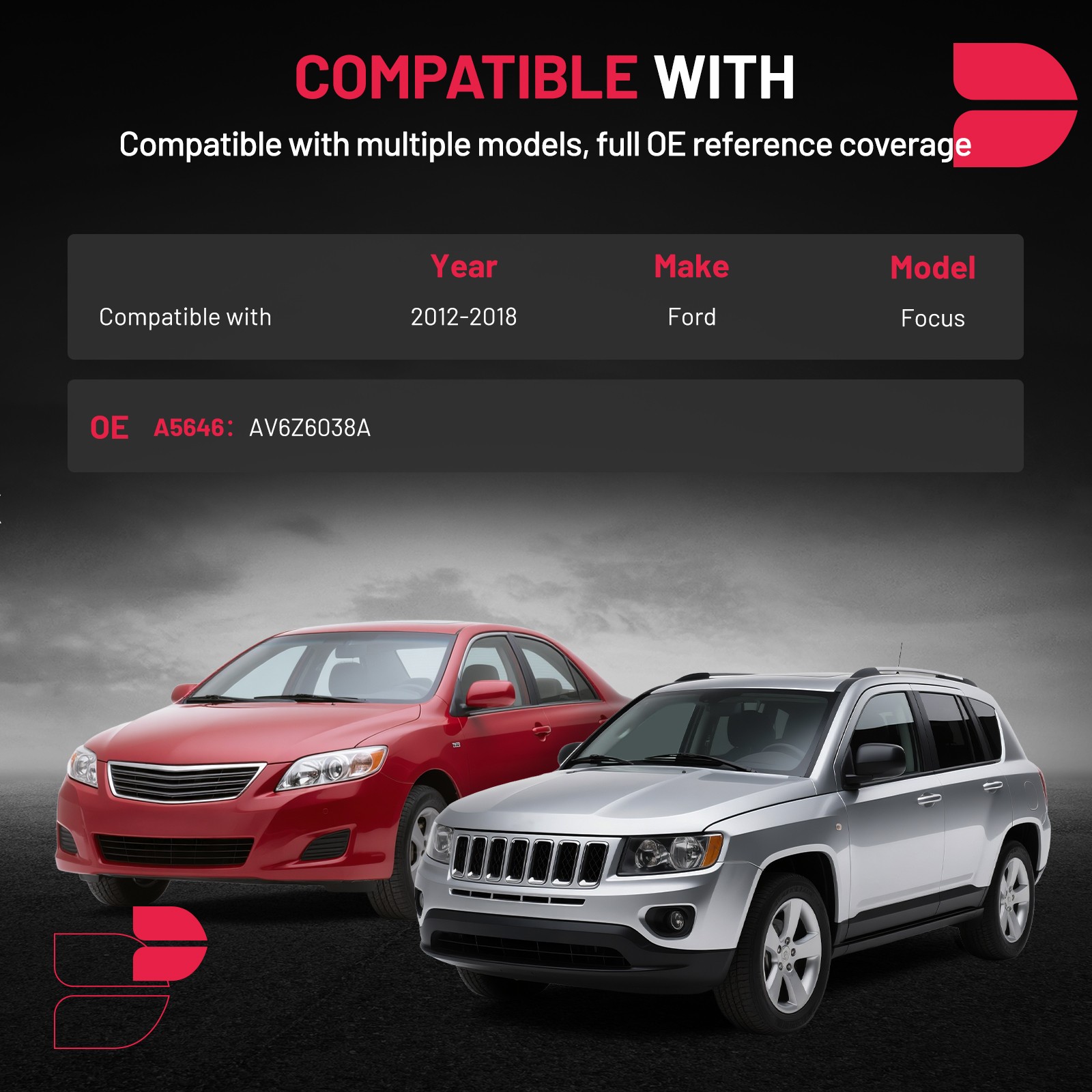 For Ford Focus S SEL ST 2.0L 2012-2018 Front Engine Motor Mount AV6Z6038A A5646