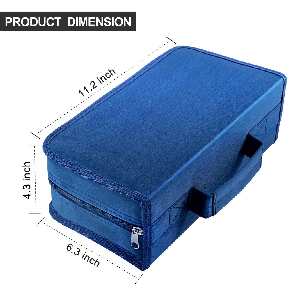 Siveit DVD Case, 128 Capacity CD/DVD Case Wallet Binder Storage Holder