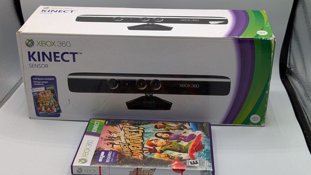 Microsoft XBOX 360 Kinect Sensor Bar with Original Box & Game