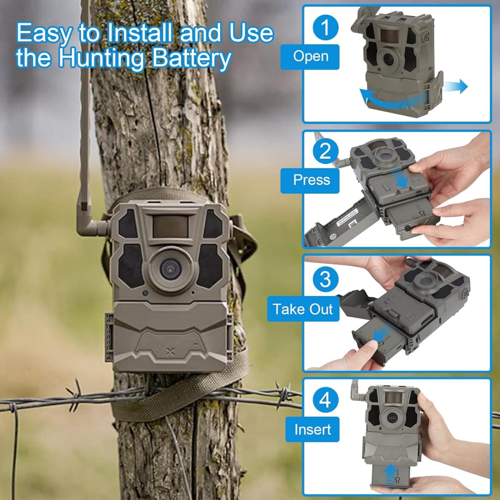Rechargeable Battery for Reveal Hunting Trail Camera X Gen 3.0, 2.0, Pro 3.0