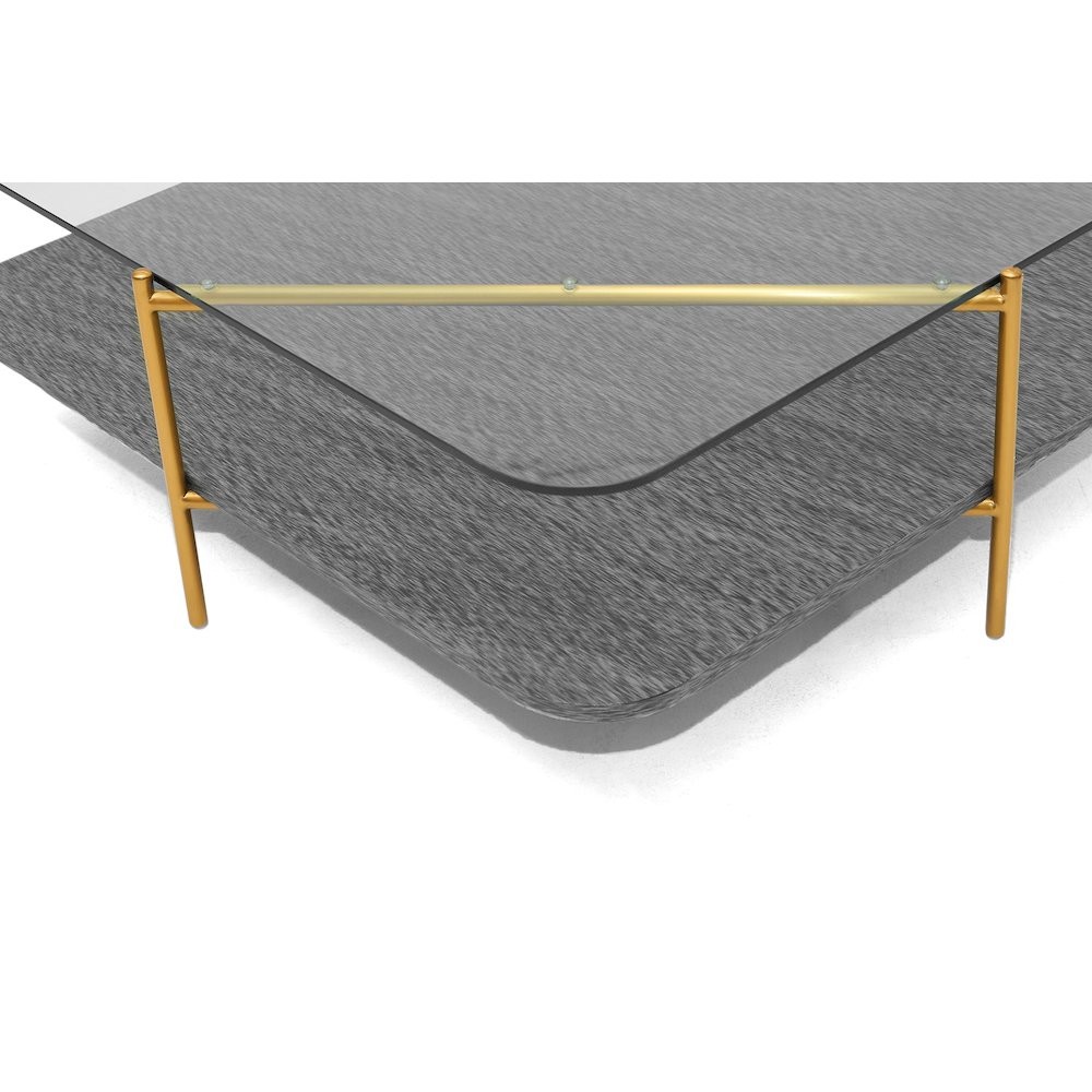 Modrest Cari - Glam Gold + Glass End Table