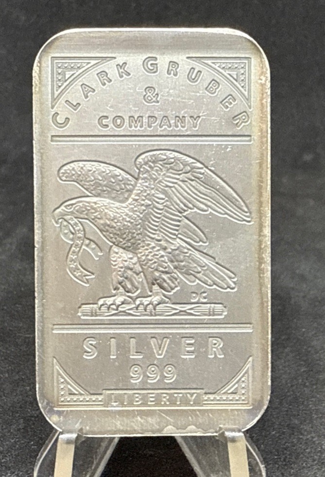2015 Daniel Carr Clark Griber& Co 40 Dollars Silver Bar Aug 2015