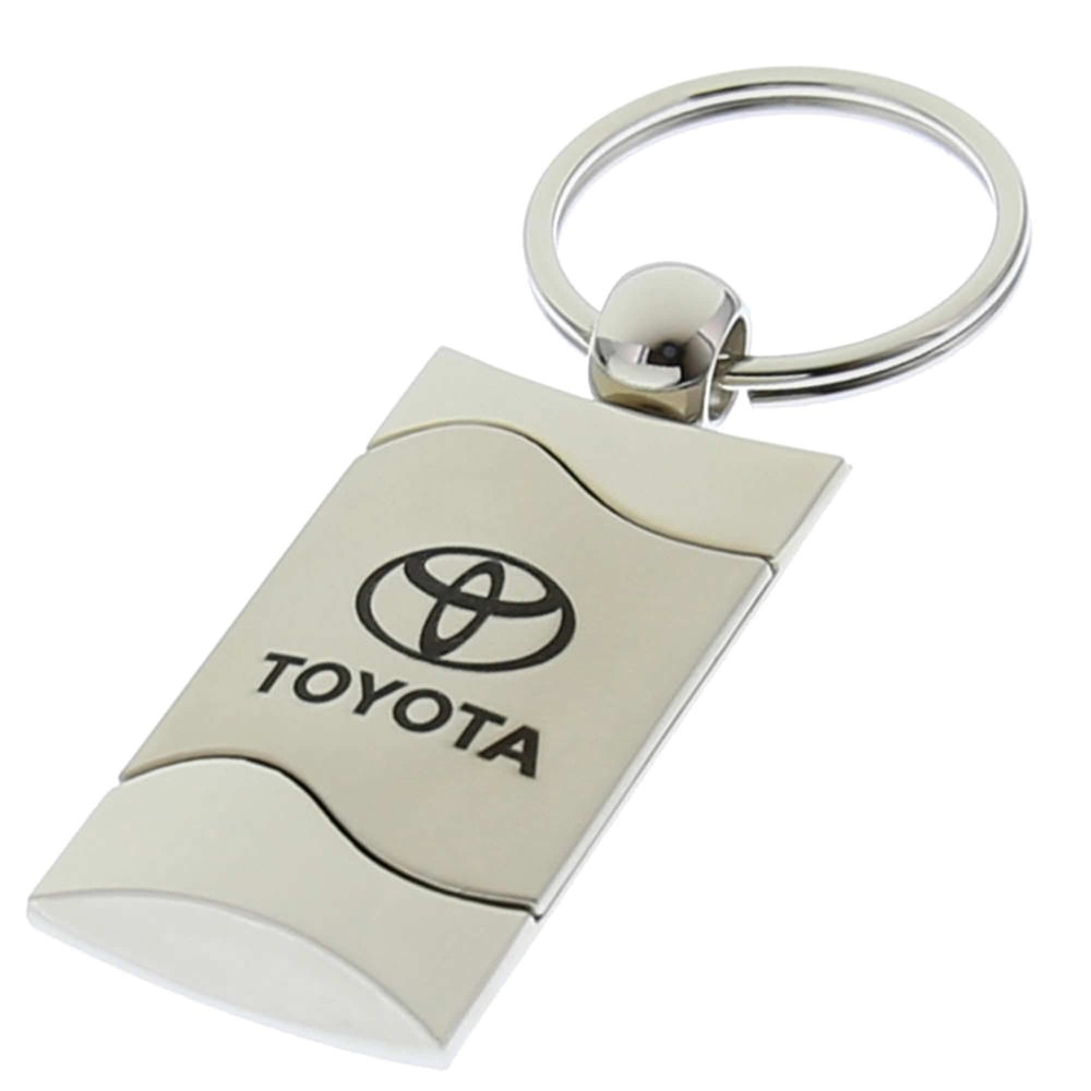 Toyota Satin Rectangular Key Ring (Chrome)