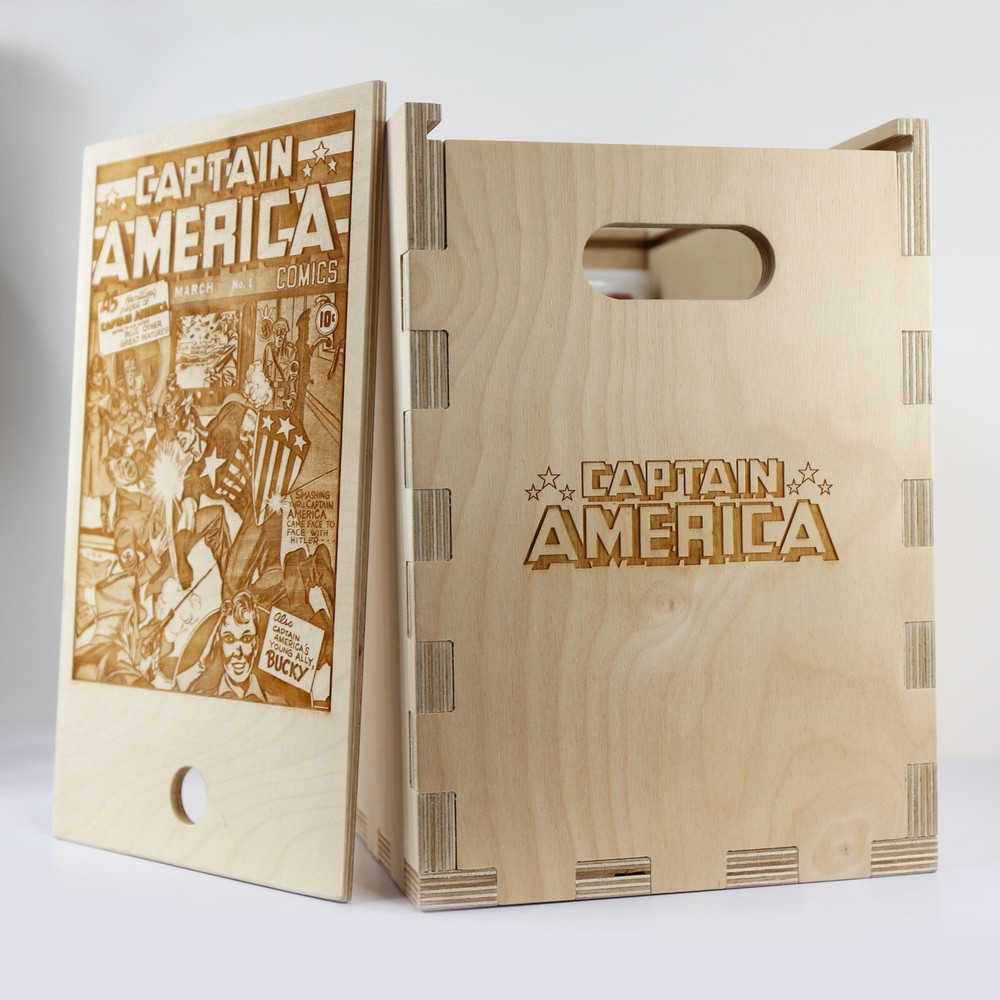 Captain America Timber Comic Storage Box *Comics Not Included