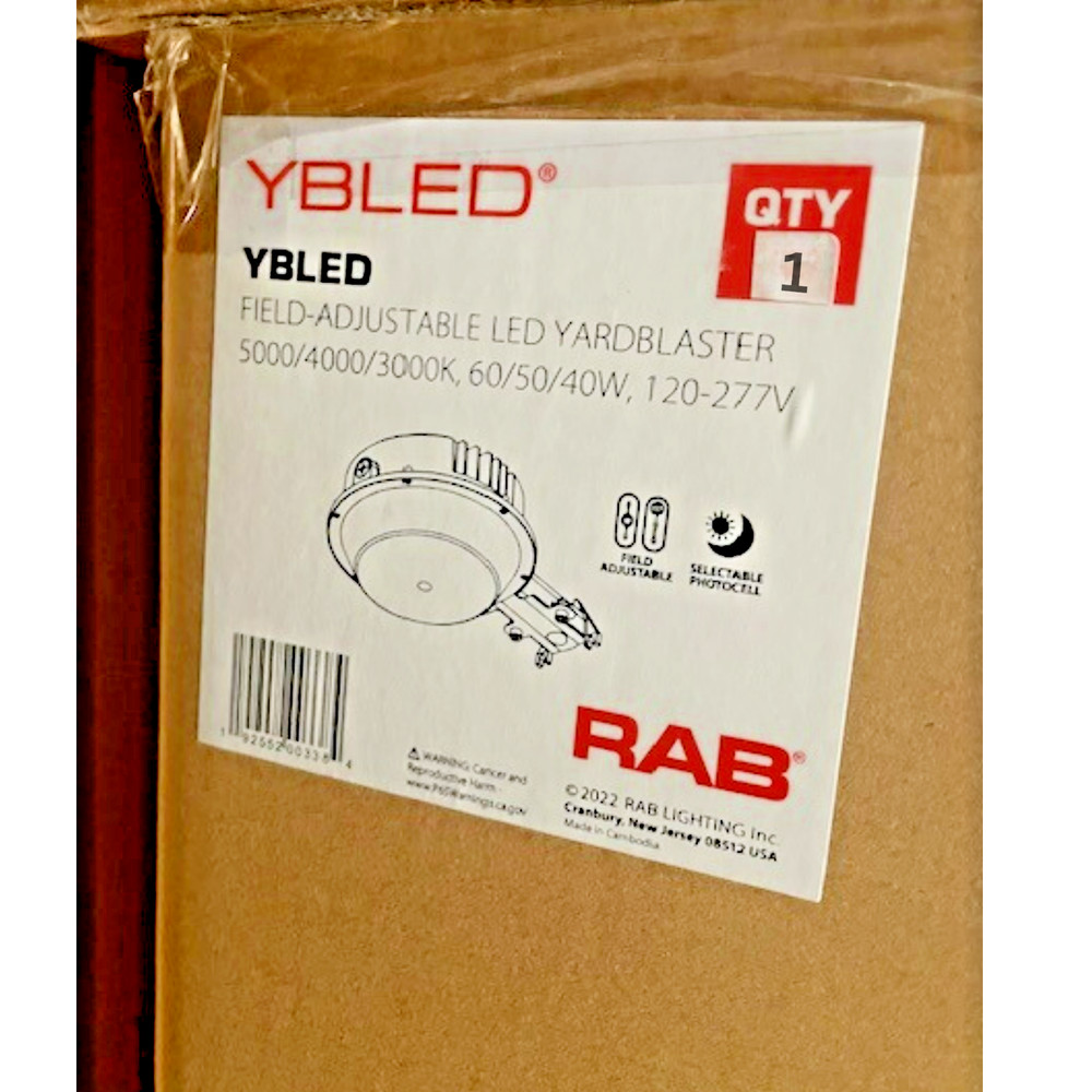 RAB YBLED Field-Adjustable LED Yardblaster - Versatile Outdoor Lighting Solution