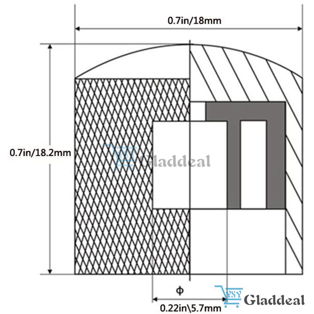 4Pcs Dome Knob Volume Tone Control Knobs with Inner Hexagon Spanner Guitar Bass