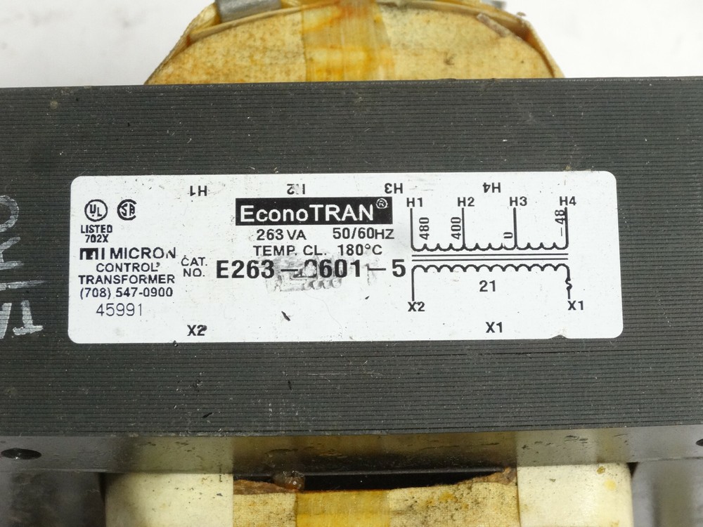 Micron Control Transformer EconoTRAN E263-0601-5 263VA