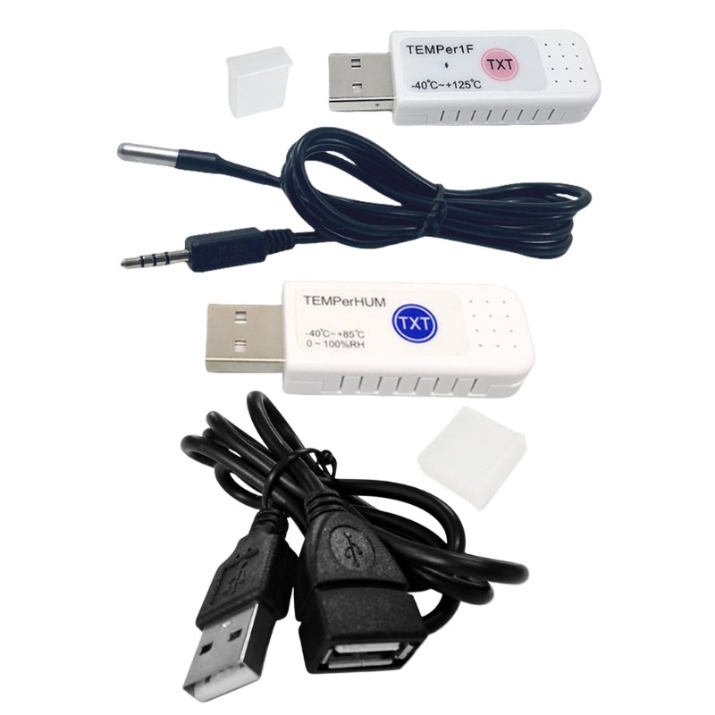 USB Temperature Data Logger Humidity Internal Sensors High Precisions Recorders