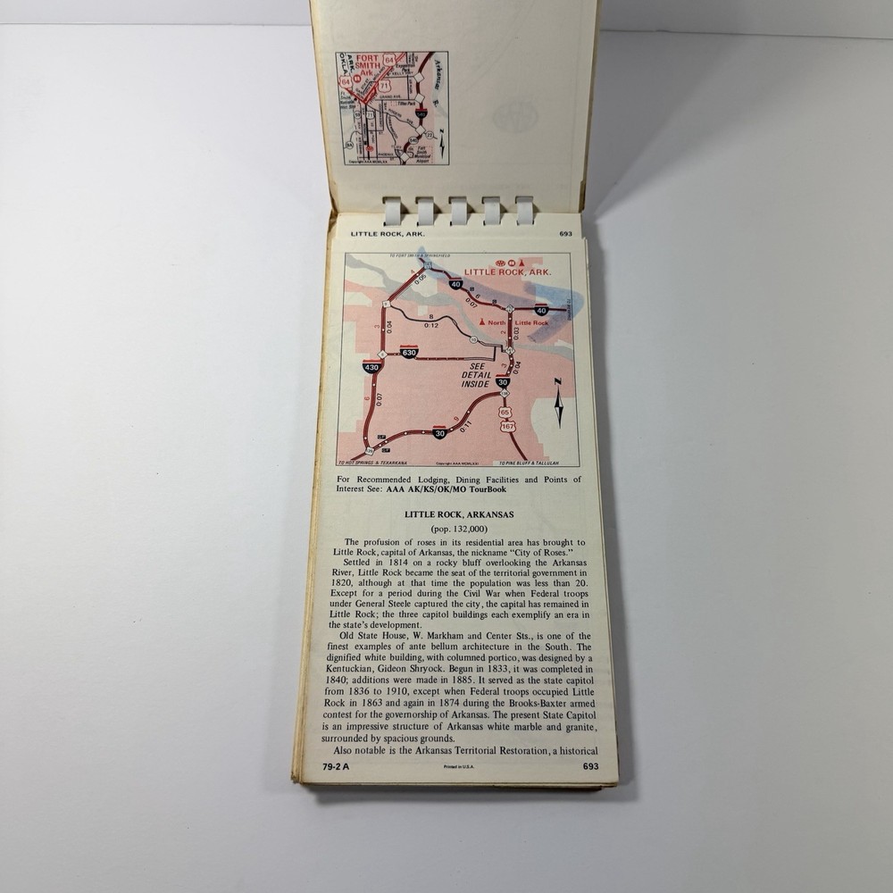 Vintage AAA TripTik Travel Guide Road Map 1978 1979