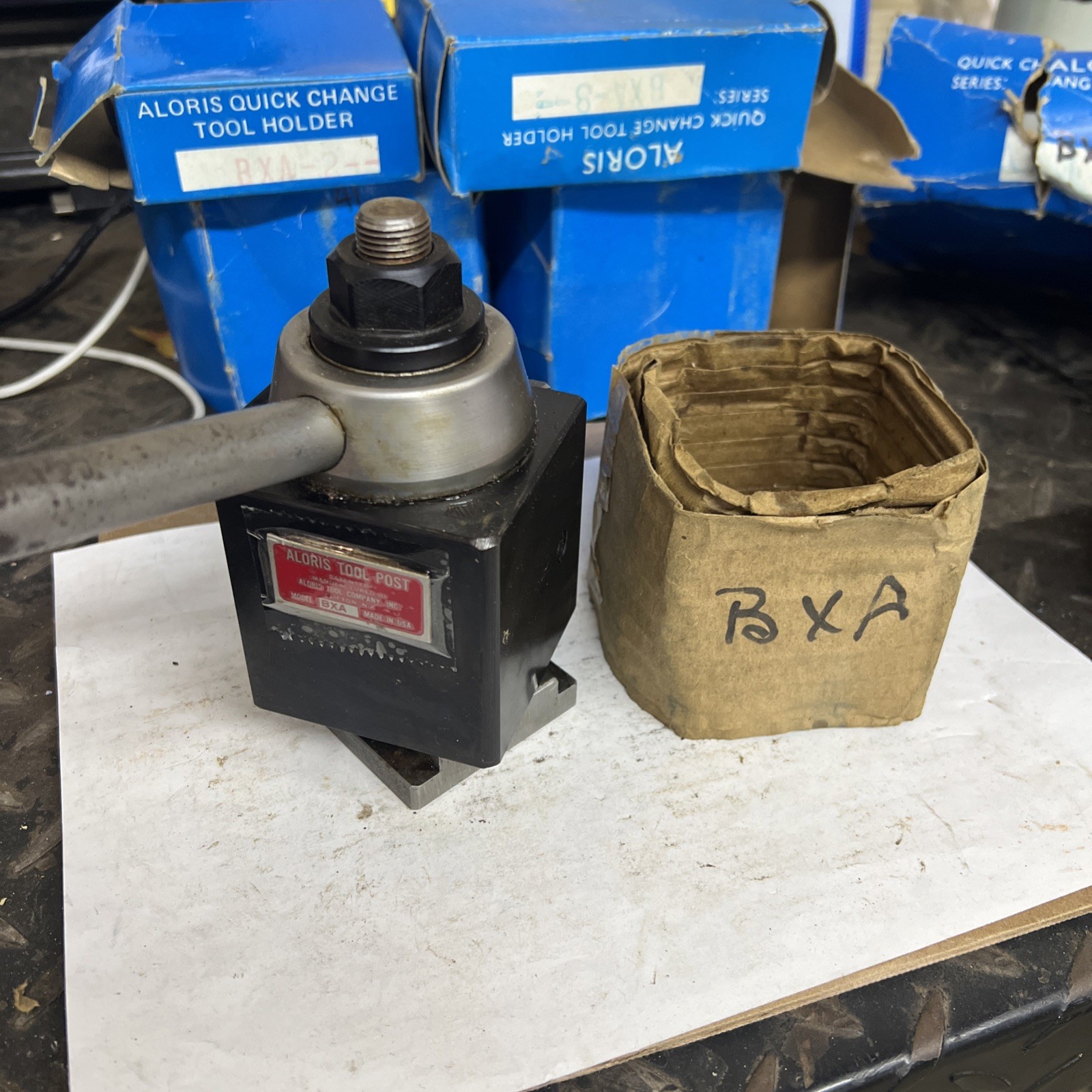 NOS Aloris BXA Quick Change Tool Post Set – 7 holders