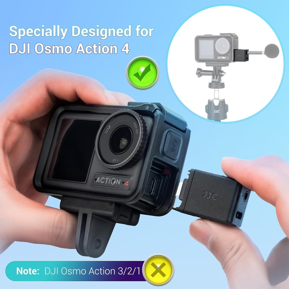 DJI Osmo Action 5 Pro Mic Adapter – 3.5mm Input with Type-C Charging Capability