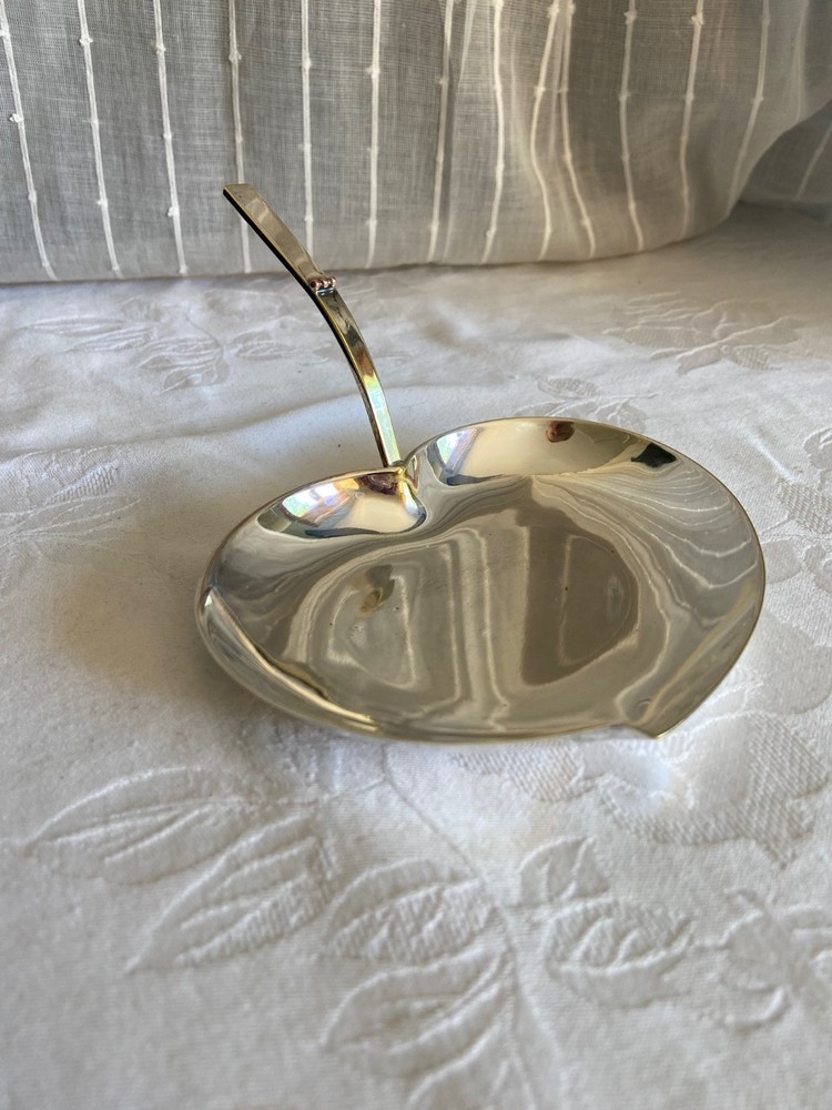 Three Crown Swedish Silver Plate Heart Shaped Candy/Nut/Olive Dish Royal Hickman