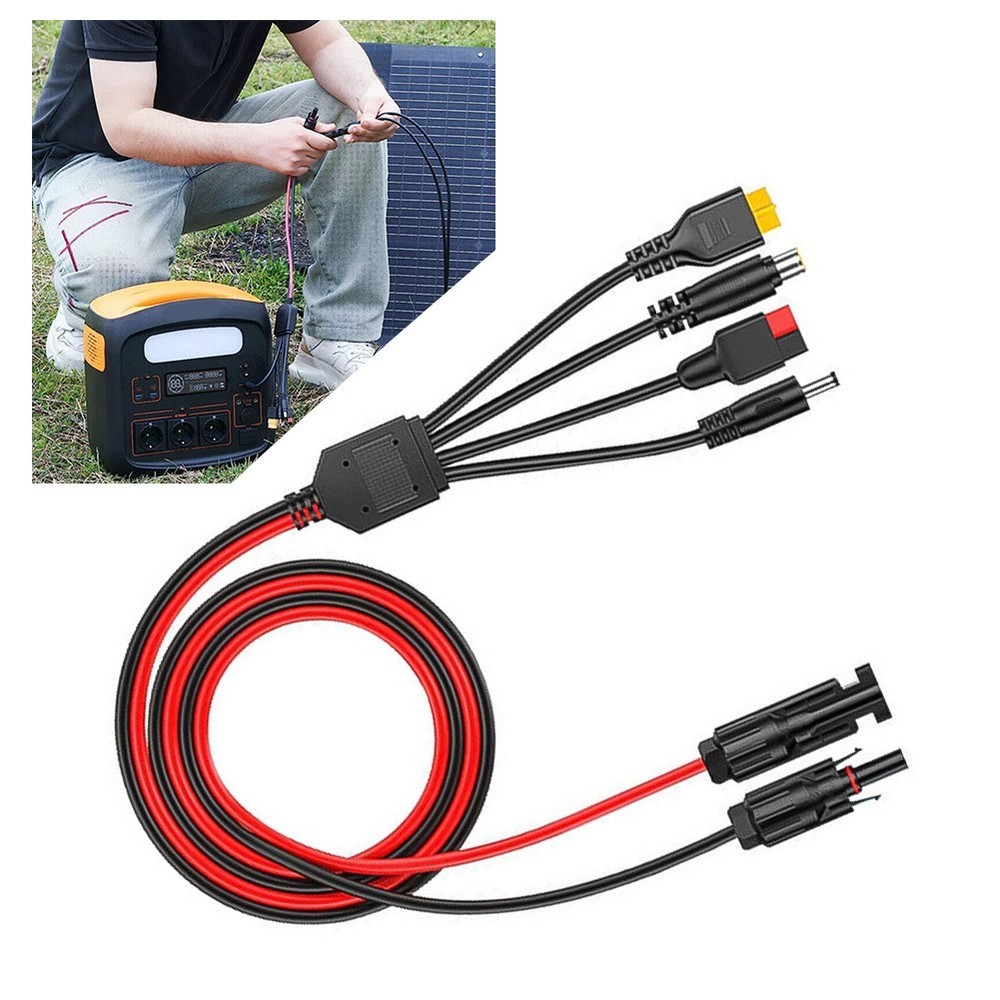 Multifunctional Solar Panel Extension Cable 4 Connectors in 1 Splitter