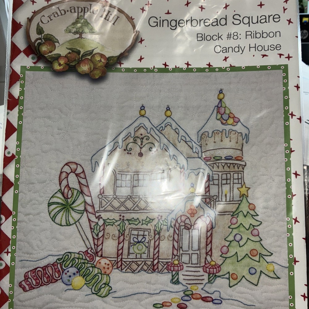 Gingerbread Square Stitching patterns -7 CAH Patterns Pre~owned As Is