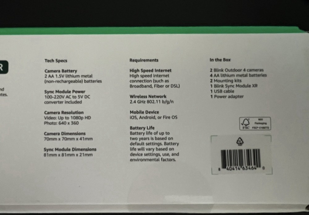 Bundle-Blink 2-pc Camera System with 400' Range and Sync Module XR+Doorbell NEW