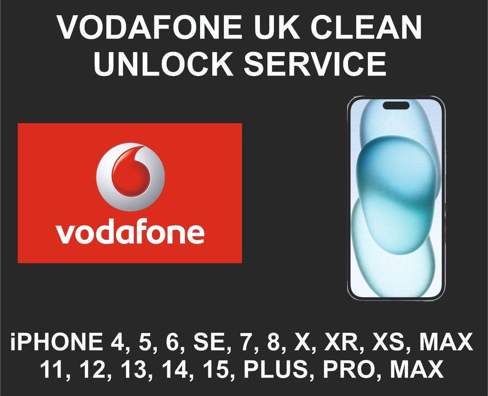 Vod UK, iPhone All Models, Factory Unlock
