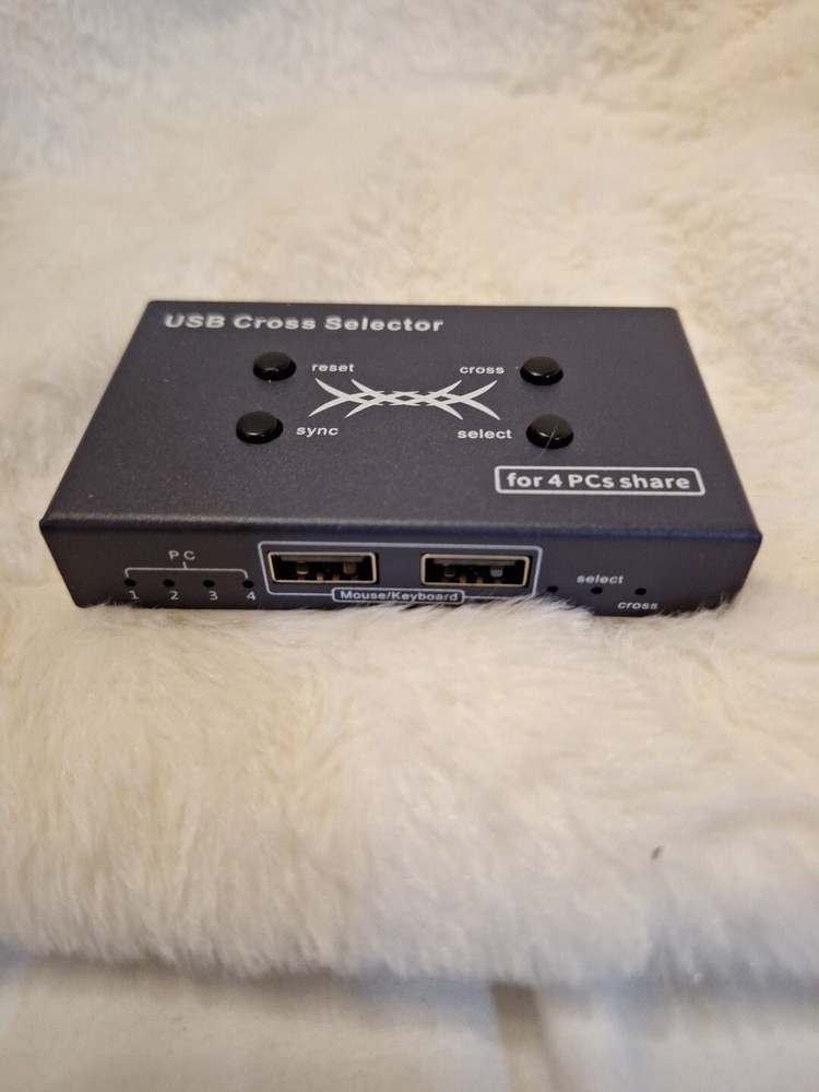 USB Selector KVM Switch for 2 Computers Sharing 4 USB Devices Peripheral