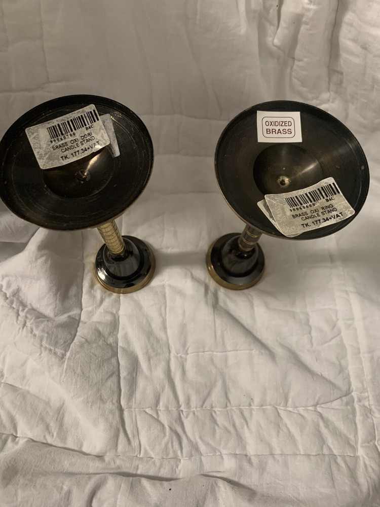 Oxidized Tapered Candle Holder